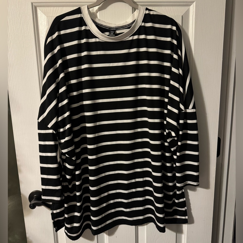 SHEIN Curve Striped Shirt